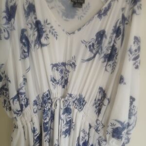 City Chic Ivory and Navy Dress